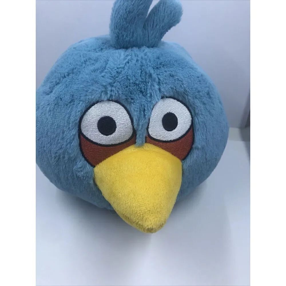 Commonwealth Angry Birds Jay Blue Bird Toys Medium 8” Stuffed Plush NO SOUND